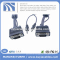 15PIN VGA / SVGA / RGB Stecker auf Stecker mit Stereo 3.5mm Audiokabel für PC TV